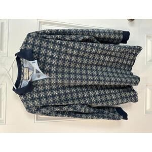 Natural Issue Polo Shirt Kids XL(20) Geometric Long Sleeve